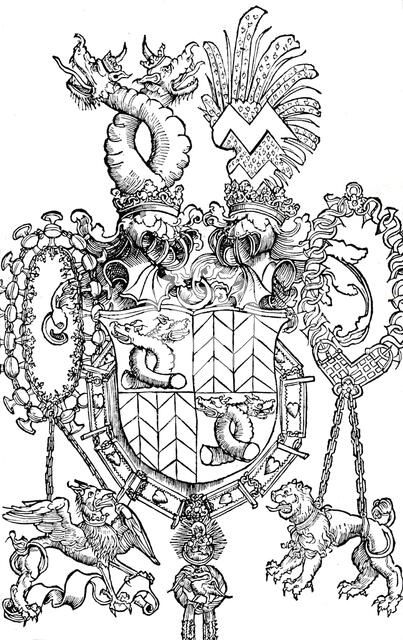 'The Coat of Arms of Florian Waldauf', 1500 (1906). Artist: Albrecht Durer.