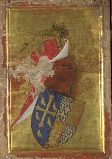 The coat of arms of Richard II of England (The outside panel of the Wilton Diptych), Between 1395 and 1399. Artist: Wilton Master (active 1395 - 1399)