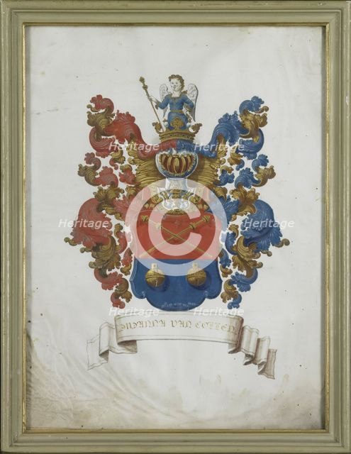 The coat of arms of Susanna van Collen (1692-1745), wife of Jacob Feitama, 1725-1774. Creator: Anon.
