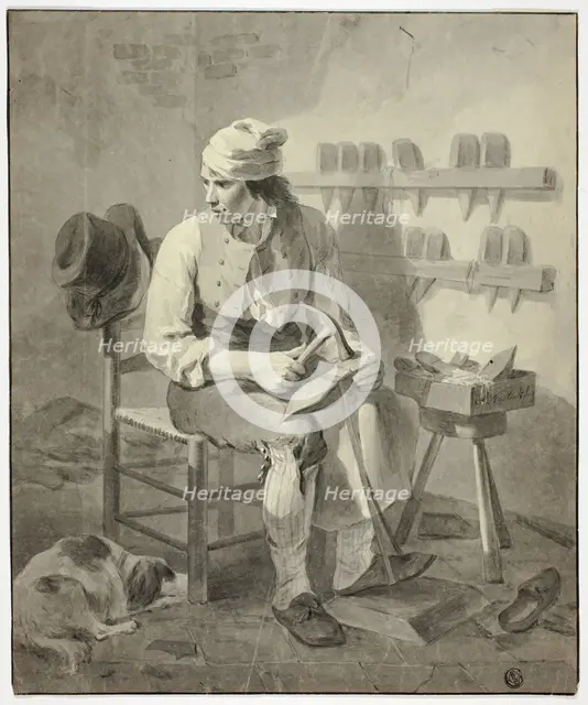 The Cobbler, 19th century. Creators: Unknown, A. Faslin[k].