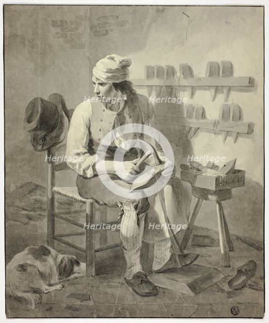 The Cobbler, 19th century. Creators: Unknown, A. Faslin[k].