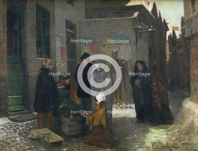The Coffee Roaster, 1857. Creator: Charles Corneille Auguste de Groux.