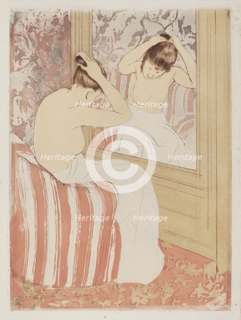 The Coiffure, 1890-1891. Creator: Mary Cassatt.