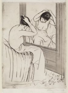 The Coiffure, 1890-1891. Creator: Mary Cassatt