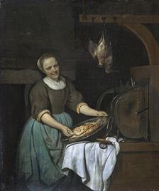 The Cook, 1657. Creator: Gabriel Metsu