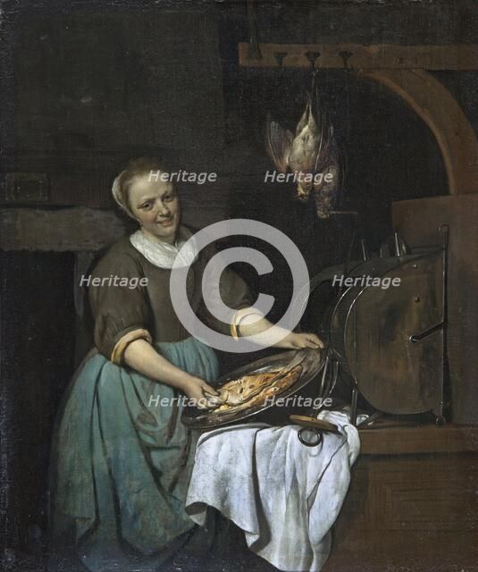 The Cook, 1657. Creator: Gabriel Metsu.