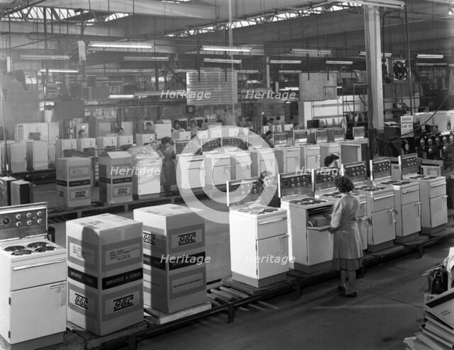 The cooker assembly line at the GEC factory, Swinton, South Yorkshire, 1963.  Artist: Michael Walters