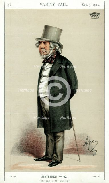 'The Cool of the Evening', Lord Houghton, English poet and politician, 1870.Artist: Carlo Pellegrini