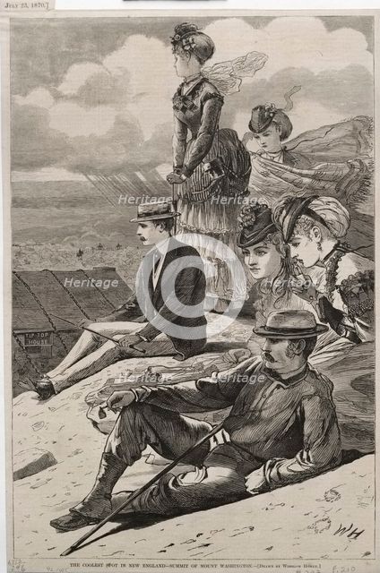 The Coolest Spot in New England - Summit of Mount Washington, 1870. Creator: Winslow Homer (American, 1836-1910).