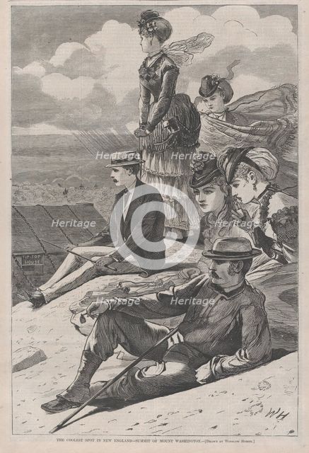 The Coolest Spot in New England - Summit of Mount Washington, (Harper's Baza..., July 23, 1870. Creator: Unknown.