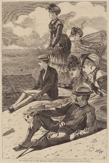 The Coolest Spot in New England - Summit of Mount Washington, published 1870. Creator: Winslow Homer