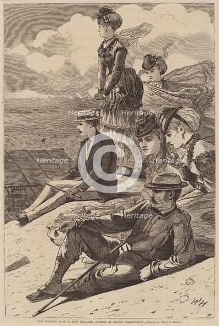The Coolest Spot in New England - Summit of Mount Washington, published 1870. Creator: Winslow Homer.