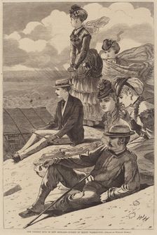 The Coolest Spot in New England - Summit of Mount Washington, published 1870. Creator: Winslow Homer
