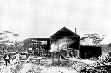 The Coolgardie Goldfields: a battery in course of construction, 1895. Creator: Unknown