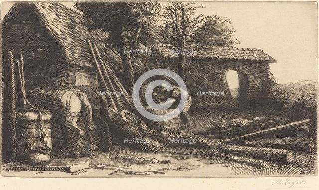 The Cooper (Le tonnelier). Creator: Alphonse Legros.