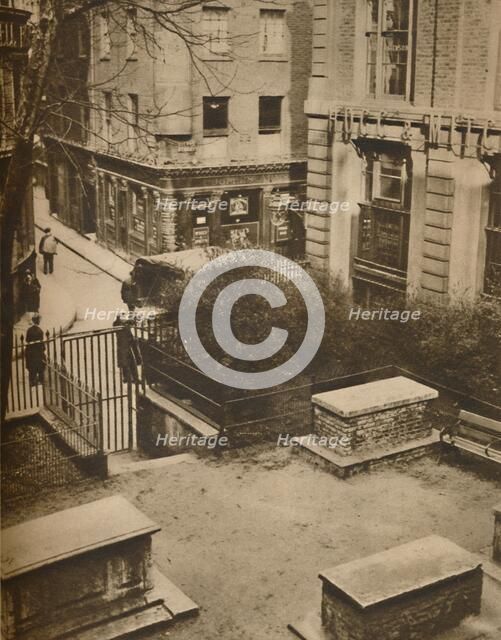 'The Coopers' Arms from the Churchyard of St. Olave's, Silver Street', c1935. Creator: Unknown.
