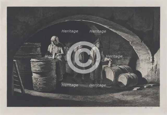 The Coopers, late 19th century reproduction of 1790 original. Creator: Jean-Jacques de Boissieu.