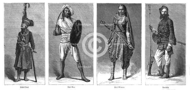 'The Colonial Exhibition: India, some native types', 1886.  Creator: Unknown.