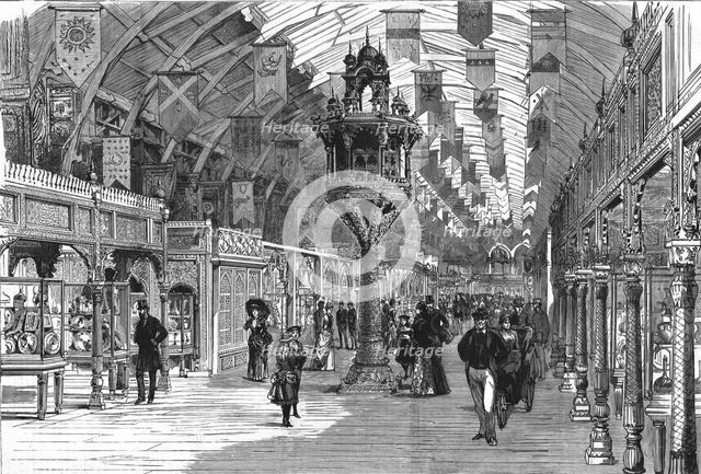 'The Colonial Exhibition, Indian section, Middle Court with the Pigeon House', 1886.  Creator: Unknown.