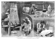 The Colonial Exhibition, Indian section, native industries 1886. Creator: Unknown