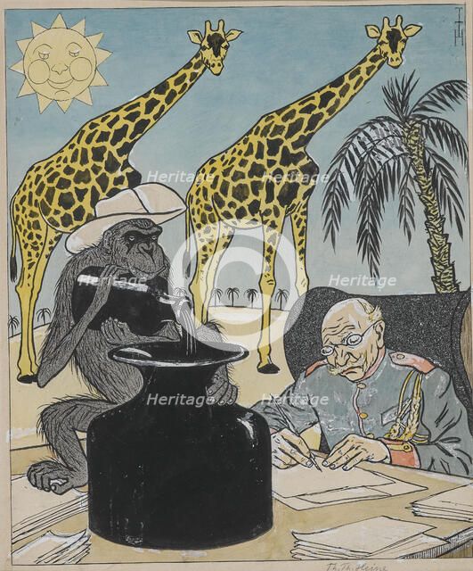 The colonies cannot flourish under the German government, because the ink dries..., 1903. Creator: Heine, Thomas Theodor (1867-1948).