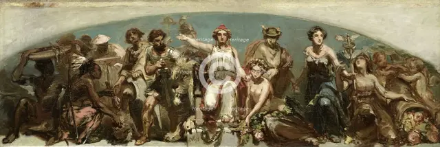 The Colonies Pay Tribute to the Dutch Maiden, 1852. Creator: Charles Rochussen.