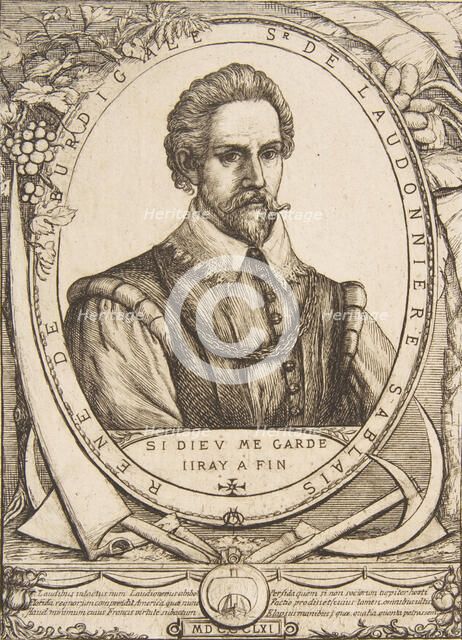 The Colonist René de Laudonnière Sablais, after van de Passe, 1861. Creator: Charles Meryon.