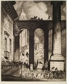 The Colonnade, 1914. Creator: William Strang