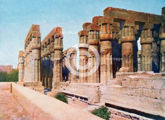 The Colonnade of Amenhotep III, Temple of Luxor, Egypt, 20th century. Artist: Unknown