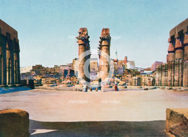 The Colonnade of Amenhotep III, Temple of Luxor, Egypt, 20th century. Artist: Unknown
