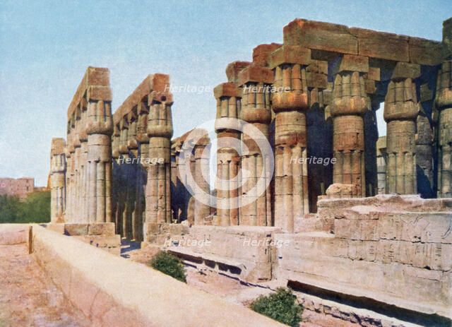 The Colonnade of Amenhotep III, Temple of Luxor, Egypt, 20th century. Artist: Unknown