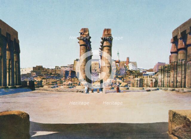 The Colonnade of Amenhotep III, Temple of Luxor, Egypt, 20th century. Artist: Unknown