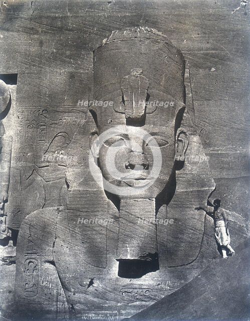 The colossal statue of Rameses II, 1852. Artist: Maxime du Camp
