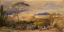 The Colosseum and Alban Mount, c1843. Artist: Samuel Palmer