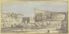 The Colosseum and the Arch of Constantine in Rome. Creator: Giovanni Paolo Panini