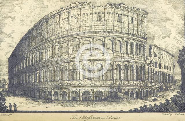 The Colosseum at Rome, 1821.  Creator: J Baker.