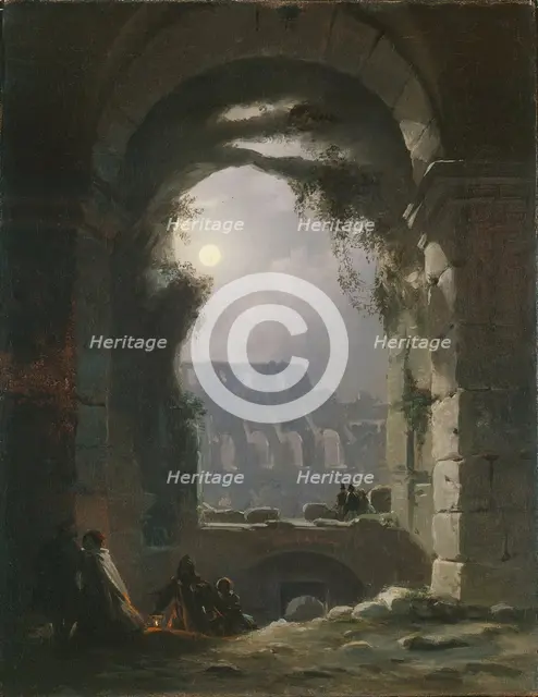 The Colosseum In the Night, Early 1830s. Artist: Carus, Carl Gustav (1789-1869)