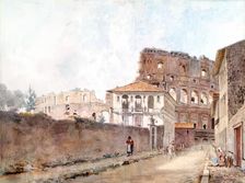 The Colosseum on the Road to St John Lateran, c1780. Creator: William Pars