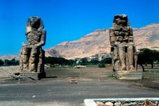 The Colossi of Memnon, near the Valley of the Kings, Egypt, 14th century BC