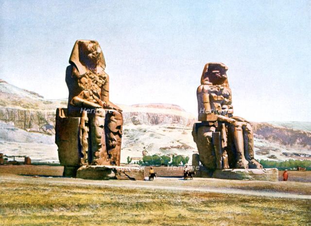 The Colossi of Memnon, Egypt, 20th Century. Artist: Unknown
