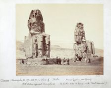 The Colossi of Memnon, Thebes, Egypt, 1862. Creator: Francis Bedford