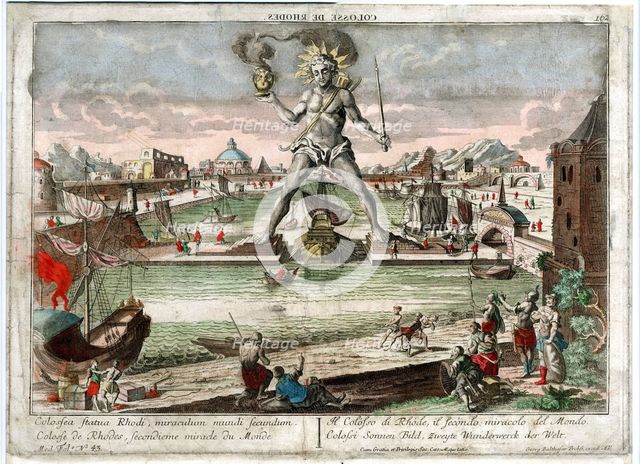 The Colossus of Rhodes, 1760. Artist: Anonymous  