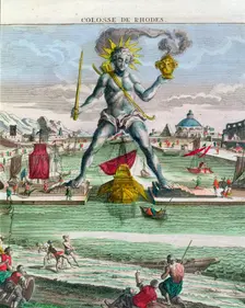 The Colossus of Rhodes, 18th century. Creator: Georg Balthasar Probst