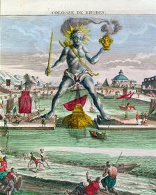 The Colossus of Rhodes, 18th century. Creator: Georg Balthasar Probst