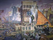 The Colossus of Rhodes, 1914. Creator: Muñoz Degraín, Antonio (1840-1924)