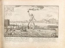 The Colossus of Rhodes. From "Entwurff einer historischen Architektur", 1725. Creator: Fischer von Erlach, Johann Bernhard (1656-1723)