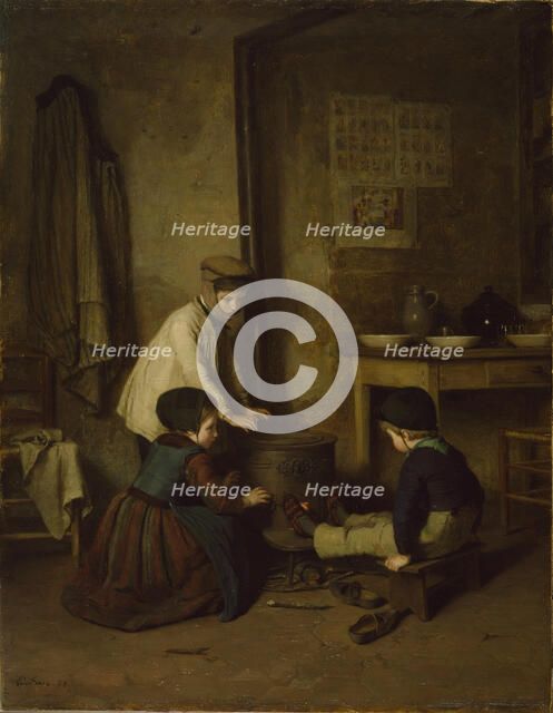 The Cold Day, 1858. Creator: Pierre Edouard Frere.