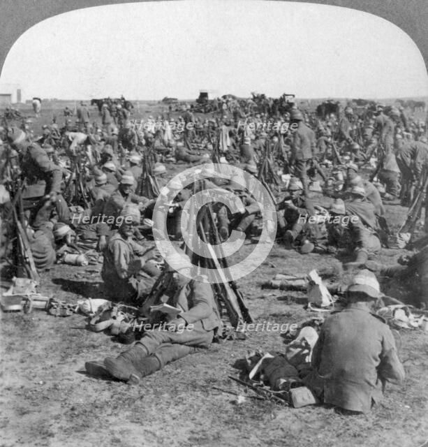 'The Coldstream Company on the great Transvaal campaign', South Africa, Boer War, 1900. Artist: Underwood & Underwood