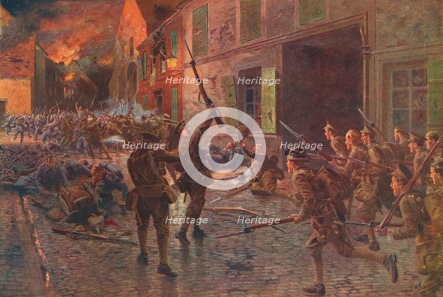 'The Coldstream Guards at Landrecies, August, 1914', 1915 (1928). Artist: William Barnes Wollen.