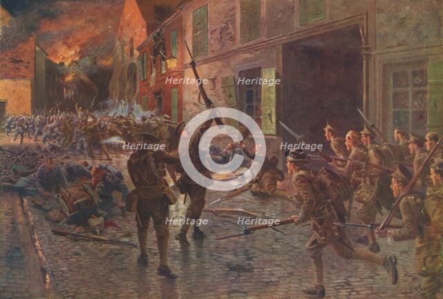 'The Coldstream Guards at Landrecies, August, 1914', 1915 (1928). Artist: William Barnes Wollen.